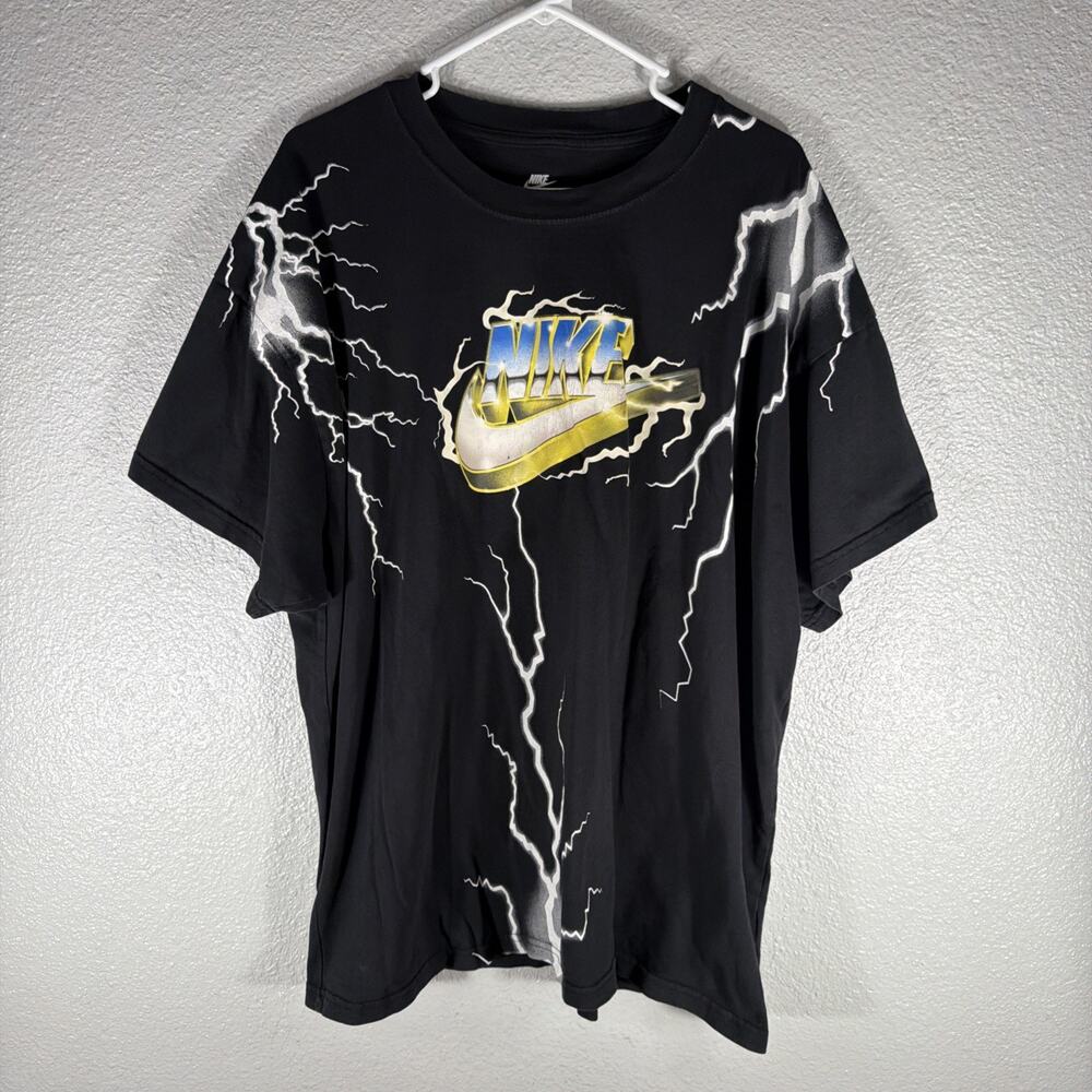 Nike Shirt Mens XXL Max 90 World Order Black Lightning DZ3056-010 LOOSE FIT